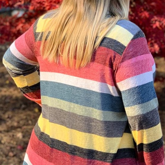 JODIFL | Multi-colored Striped Cardigan - Picture 2 of 3